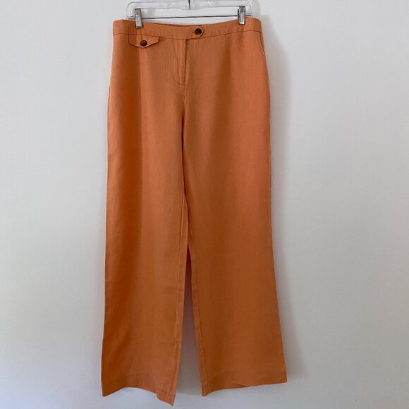 525 America Orange Linen Pants - Picture 2 of 8
